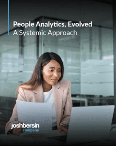 Whitepaper cover titled People Analytics Evolve A Systemic Approach by Josh Bersin Company