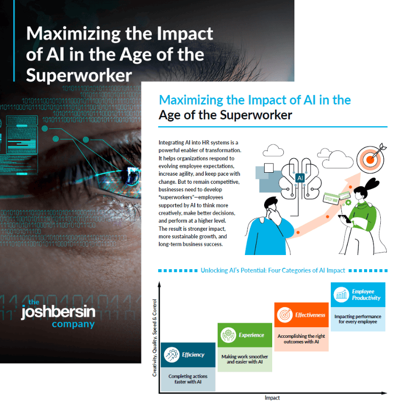 Maximizing the Impact of AI in the Age of the Superworker report and infographic covers 