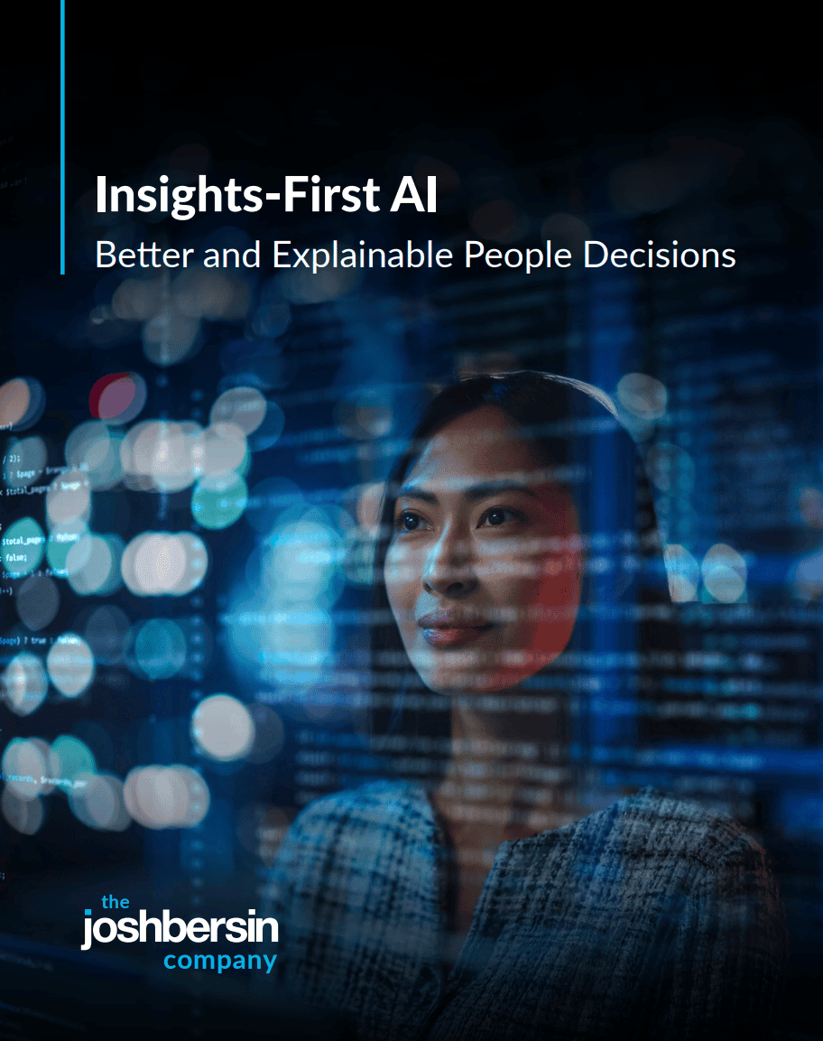 Cover of Josh Bersin Company's research report Insights-First AI written in collaboration with Findem